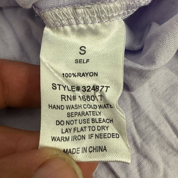 Blue B. Collection Lavender Sequin Cowboy Boot Design T-Shirt Top Size S - Picture 7 of 7